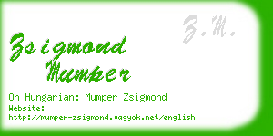 zsigmond mumper business card